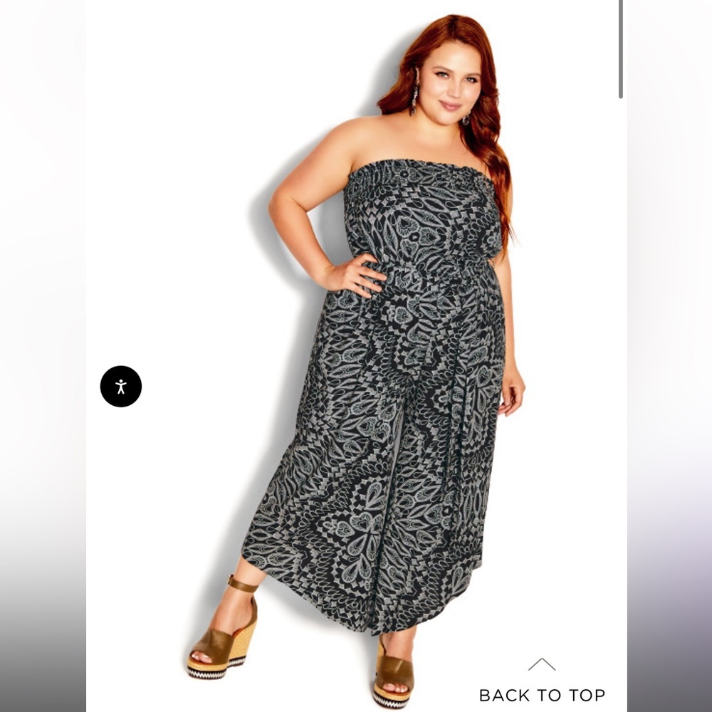Citychic size L/20- NWT- Tie Bora Jumpsuit - black